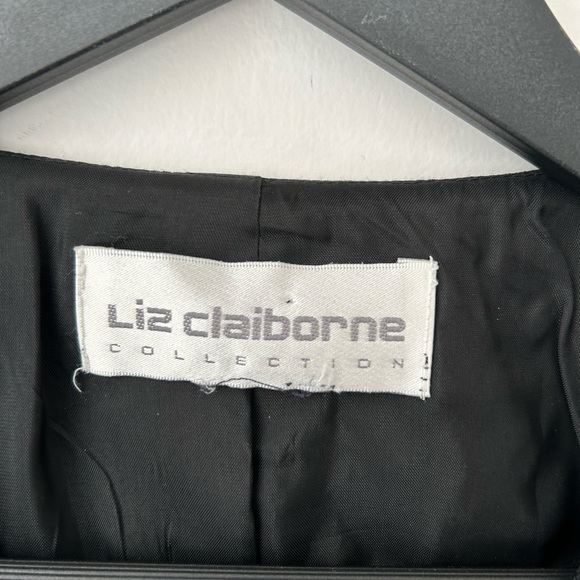 Vintage Liz Clairborne beaded vest black - Picture 3 of 10